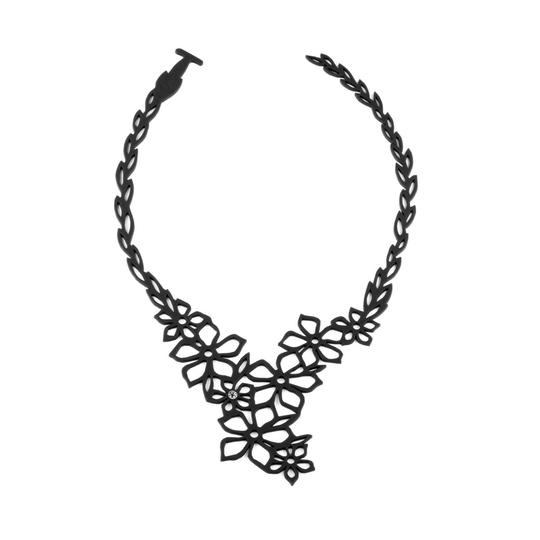 collier tiaré long strass en silicone