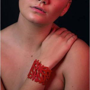 bracelet corail rouge en silicone