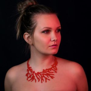 collier corail rouge en silicone