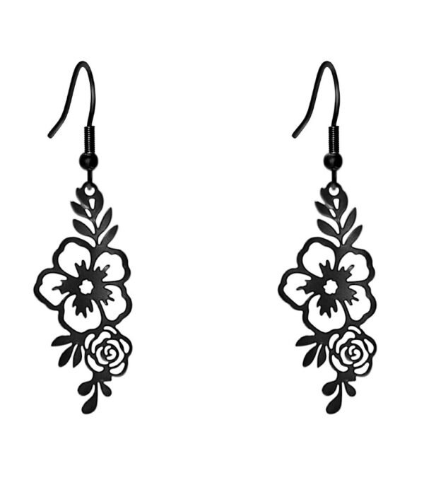 Boucles d'oreilles Fleurs de Minuit – Image 3