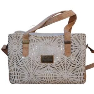 sac a main laser en liege blanc