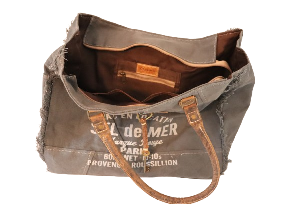 sac cabas sel de mer gris foncé L