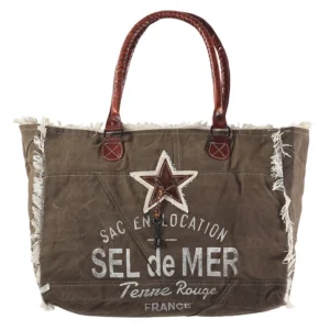 sac cabas sel de mer kaki M