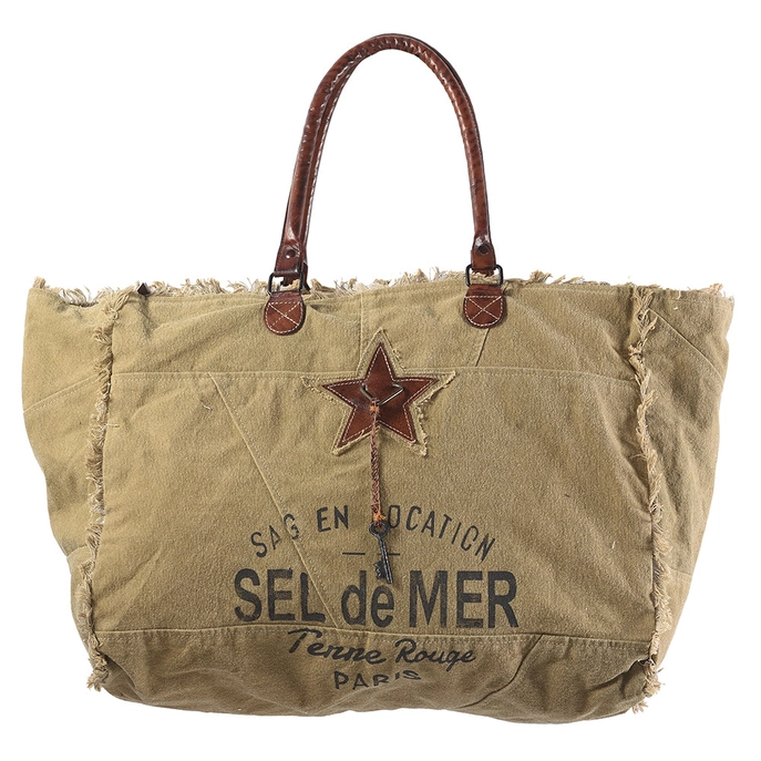 sac cabas sel de mer tabac L